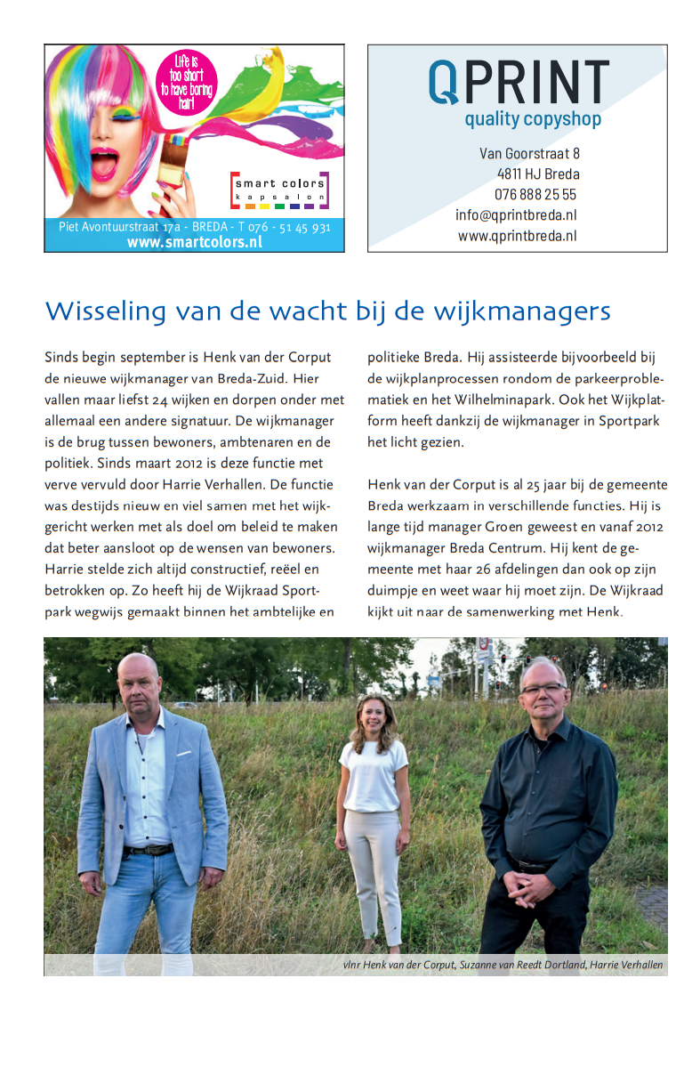 Wisseling van de wacht bij de wijkmanagers